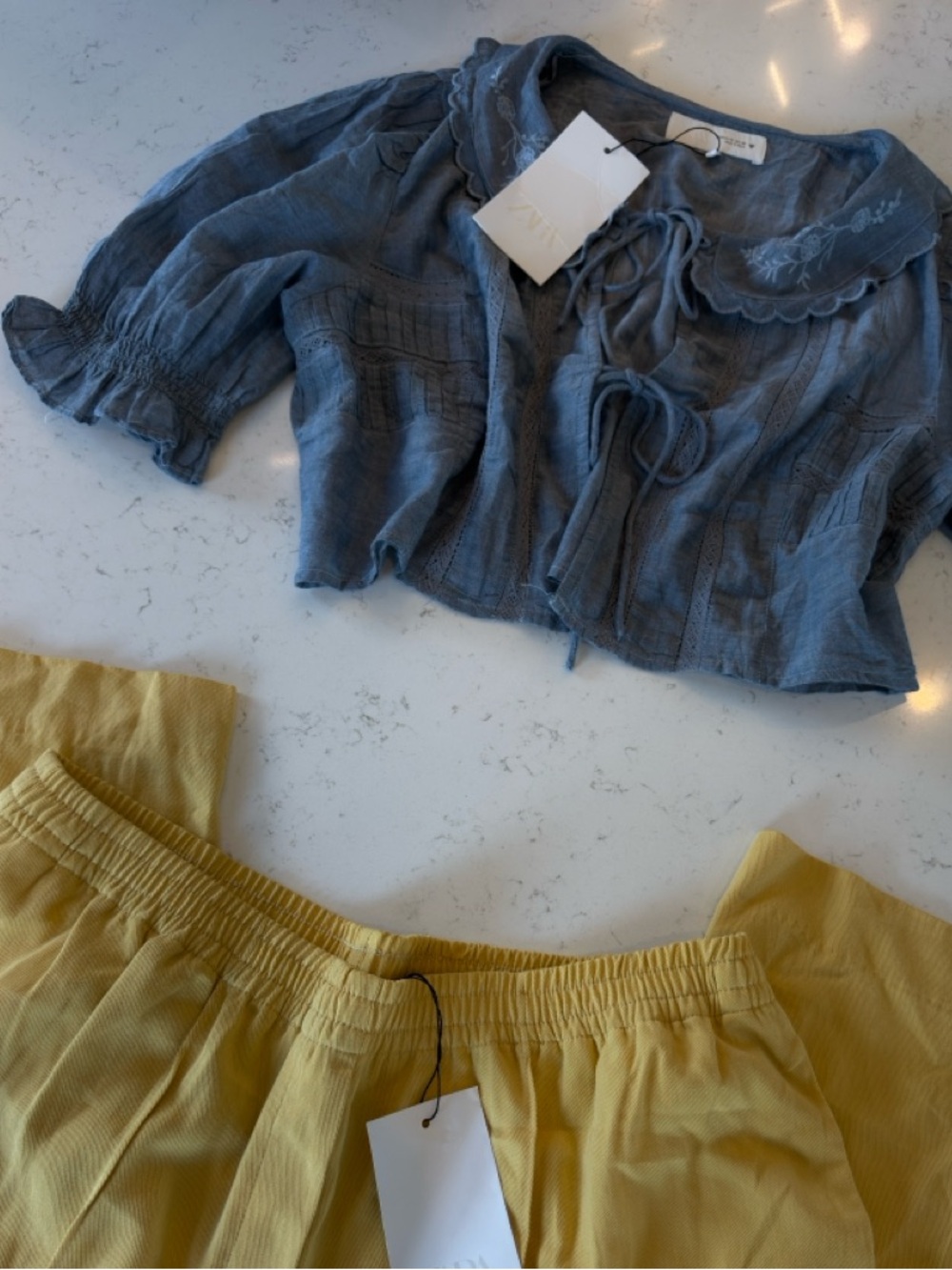 Zara top blue